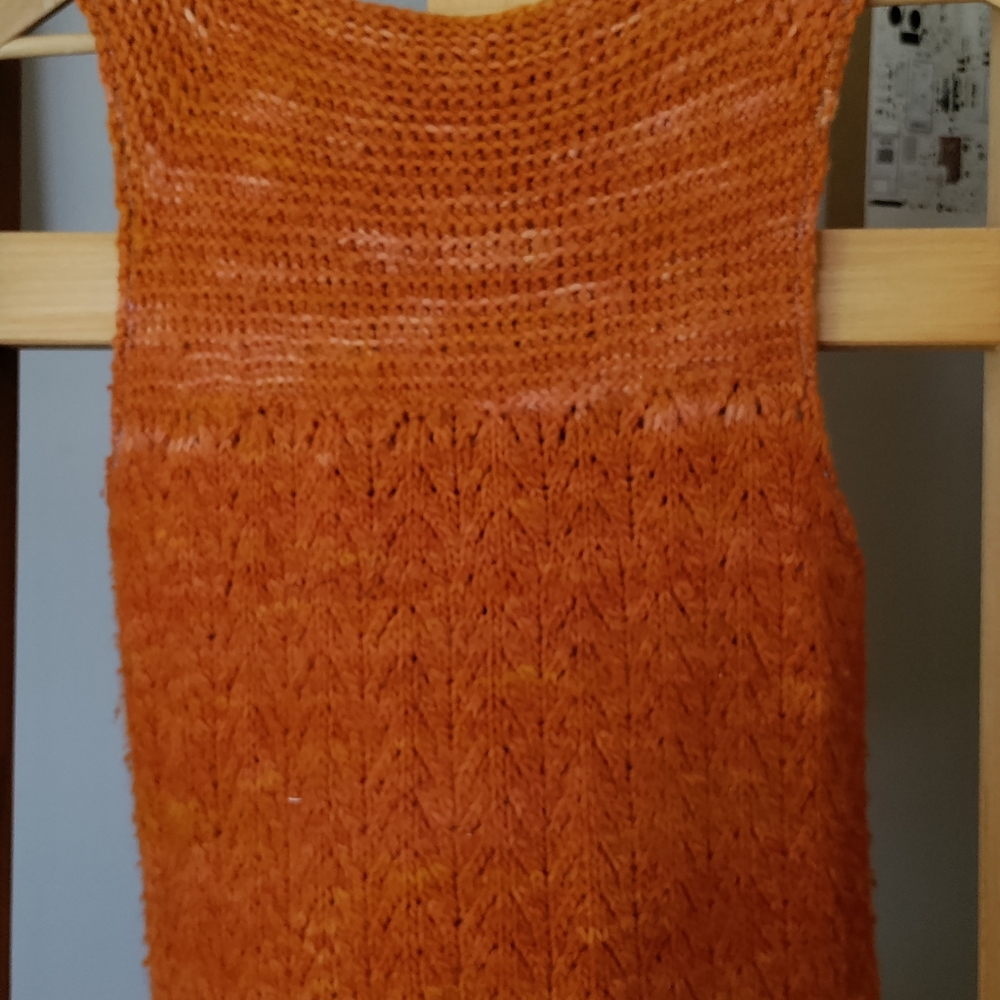 Hand knit February Lady vest